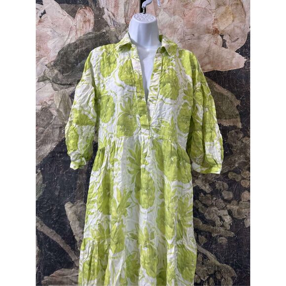 New Anthropologie The Carolita Printed Tiered Shirt Dress sz small - Picture 5 of 9